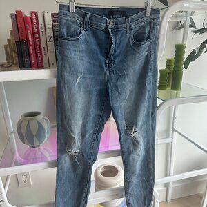 J BRAND 'Alana' Size 28 Medium Wash Skinny Crop Stretch Jeans